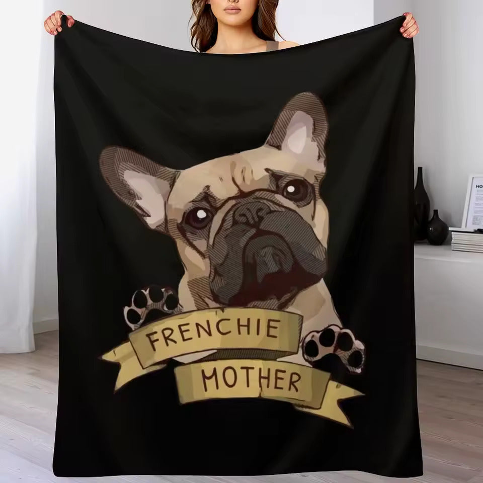 Frenchie Mother Throw Blanket