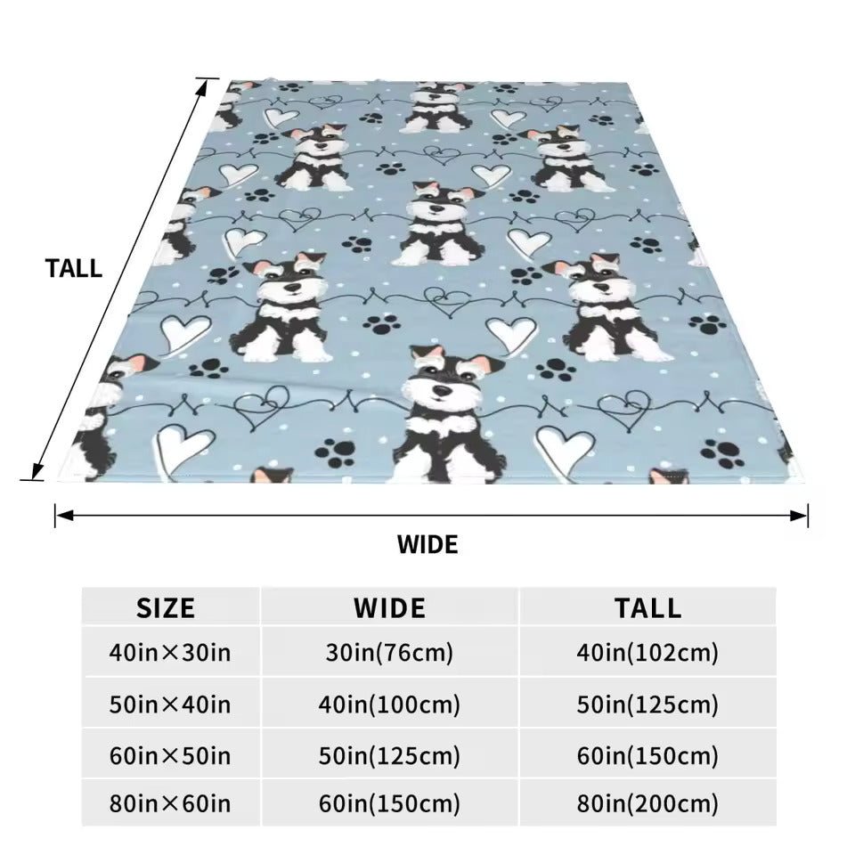 Miniature Schnauzer Throw Blanket