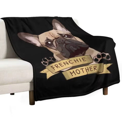 Frenchie Mother Throw Blanket