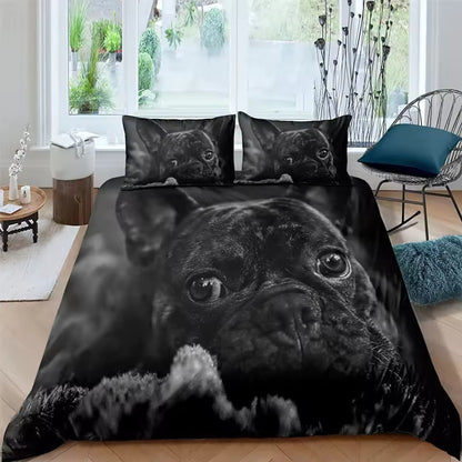 Bulldog & French Bulldog Duvet Cover Set