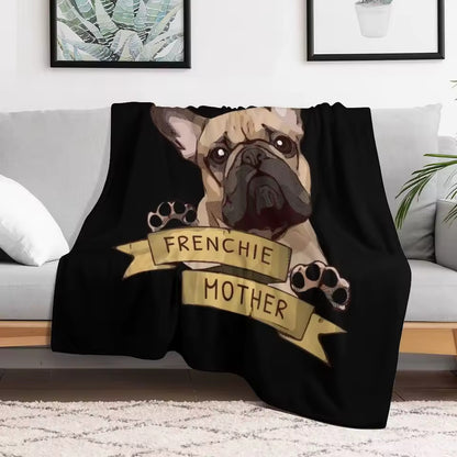 Frenchie Mother Throw Blanket