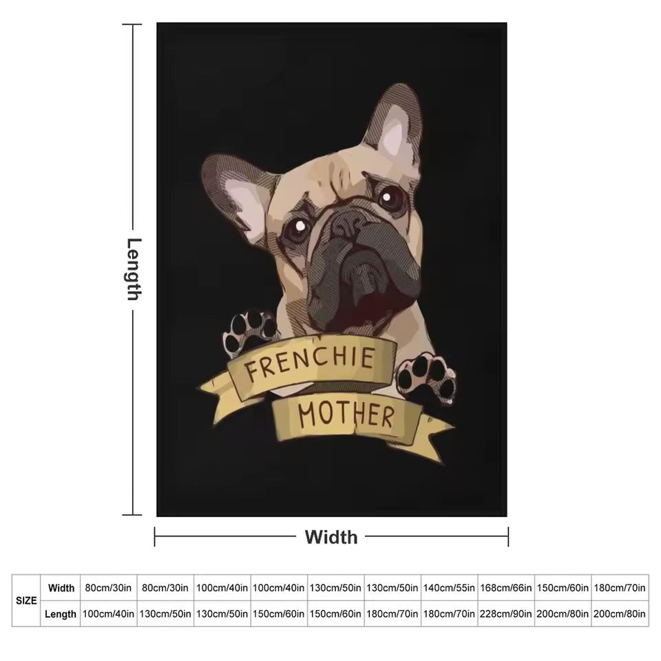 Frenchie Mother Throw Blanket