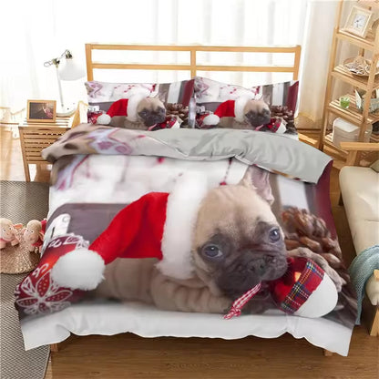 Bulldog & French Bulldog Duvet Cover Set